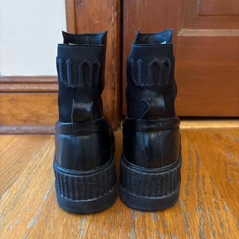 FENTY Puma CHELSEA Black Leather Boots - Picture 3 of 4
